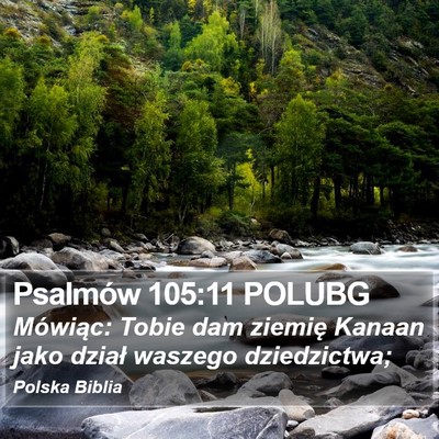 Psalmów 105:11 POLUBG Bible Verse Image