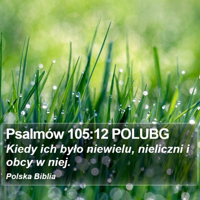Psalmów 105:12 POLUBG Bible Verse Image
