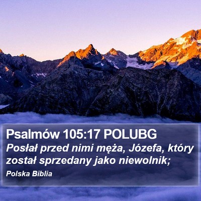 Psalmów 105:17 POLUBG Bible Verse Image