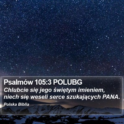Psalmów 105:3 POLUBG Bible Verse Image