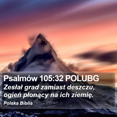 Psalmów 105:32 POLUBG Bible Verse Image