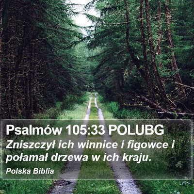 Psalmów 105:33 POLUBG Bible Verse Image
