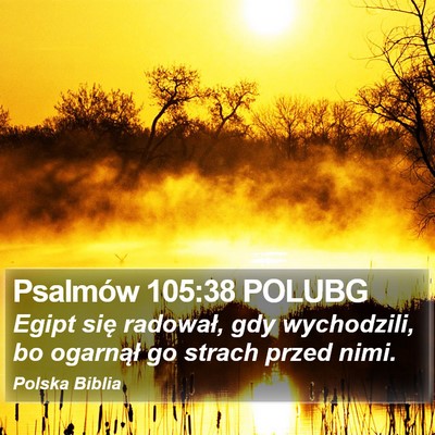 Psalmów 105:38 POLUBG Bible Verse Image