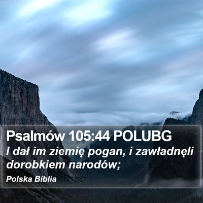 Psalmów 105:44 POLUBG Bible Verse Image