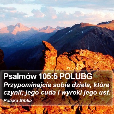 Psalmów 105:5 POLUBG Bible Verse Image