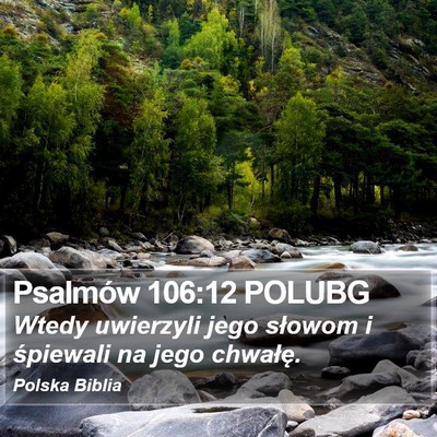 Psalmów 106:12 POLUBG Bible Verse Image