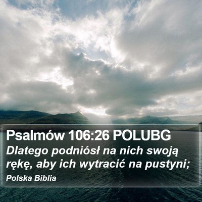 Psalmów 106:26 POLUBG Bible Verse Image