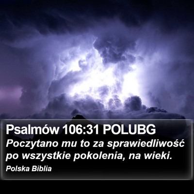 Psalmów 106:31 POLUBG Bible Verse Image