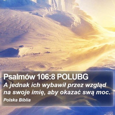 Psalmów 106:8 POLUBG Bible Verse Image