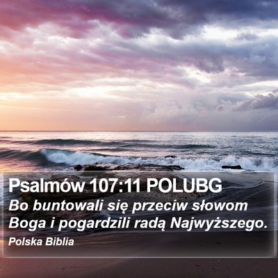 Psalmów 107:11 POLUBG Bible Verse Image