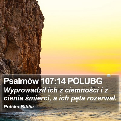 Psalmów 107:14 POLUBG Bible Verse Image