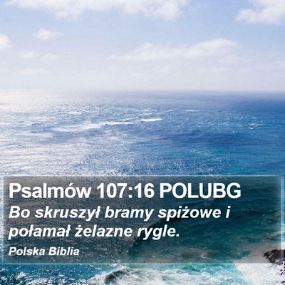Psalmów 107:16 POLUBG Bible Verse Image