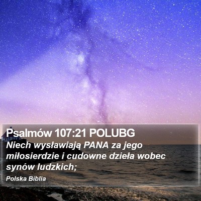 Psalmów 107:21 POLUBG Bible Verse Image