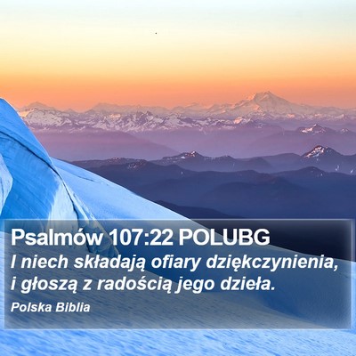 Psalmów 107:22 POLUBG Bible Verse Image