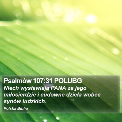 Psalmów 107:31 POLUBG Bible Verse Image