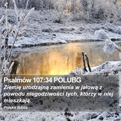 Psalmów 107:34 POLUBG Bible Verse Image