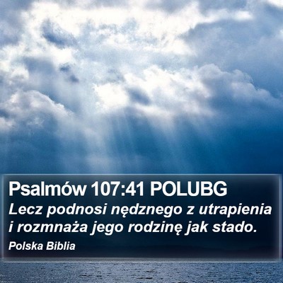 Psalmów 107:41 POLUBG Bible Verse Image