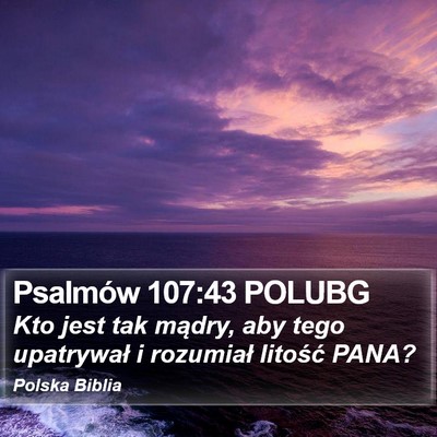 Psalmów 107:43 POLUBG Bible Verse Image