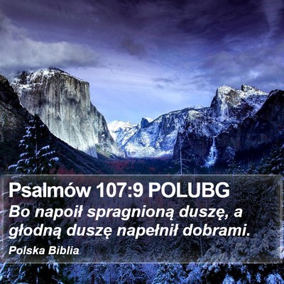 Psalmów 107:9 POLUBG Bible Verse Image