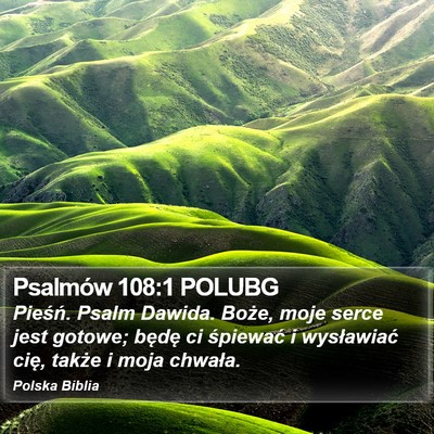 Psalmów 108:1 POLUBG Bible Verse Image