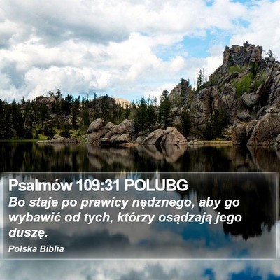 Psalmów 109:31 POLUBG Bible Verse Image
