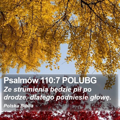 Psalmów 110:7 POLUBG Bible Verse Image