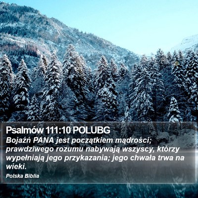 Psalmów 111:10 POLUBG Bible Verse Image