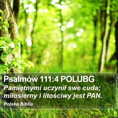 Psalmów 111:4 POLUBG Bible Verse Image