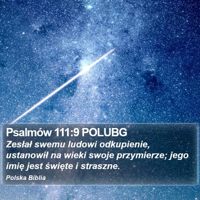Psalmów 111:9 POLUBG Bible Verse Image