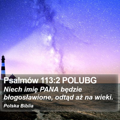 Psalmów 113:2 POLUBG Bible Verse Image