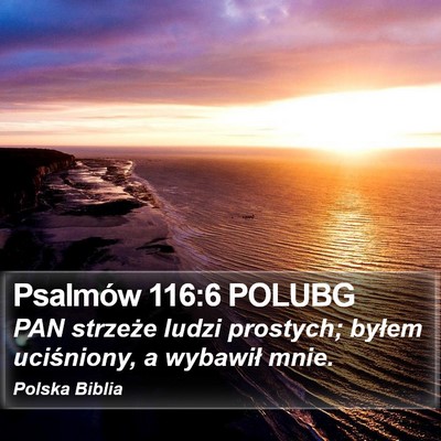 Psalmów 116:6 POLUBG Bible Verse Image