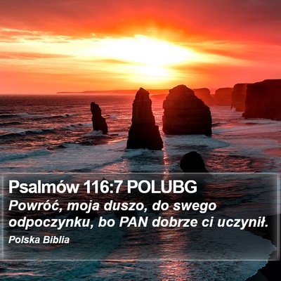 Psalmów 116:7 POLUBG Bible Verse Image