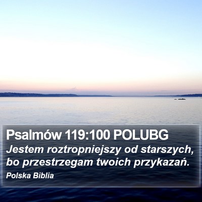 Psalmów 119:100 POLUBG Bible Verse Image