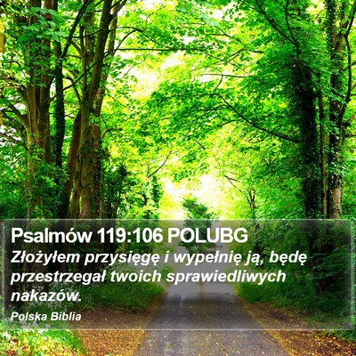 Psalmów 119:106 POLUBG Bible Verse Image