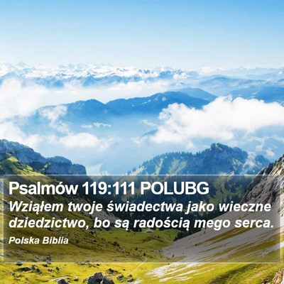 Psalmów 119:111 POLUBG Bible Verse Image
