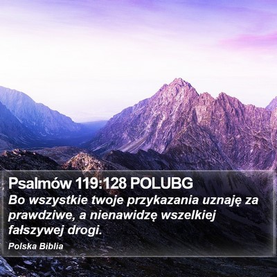 Psalmów 119:128 POLUBG Bible Verse Image