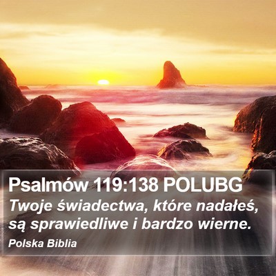 Psalmów 119:138 POLUBG Bible Verse Image