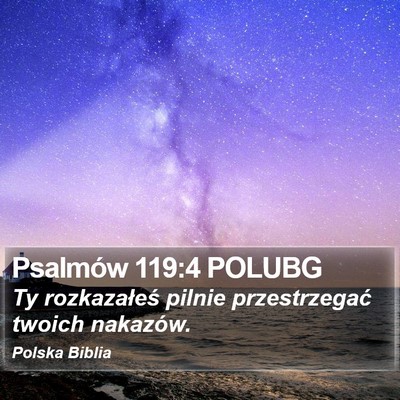 Psalmów 119:4 POLUBG Bible Verse Image