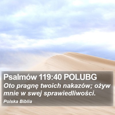 Psalmów 119:40 POLUBG Bible Verse Image