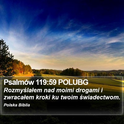 Psalmów 119:59 POLUBG Bible Verse Image