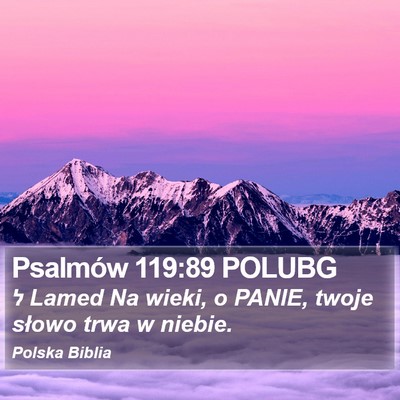 Psalmów 119:89 POLUBG Bible Verse Image