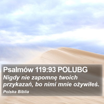 Psalmów 119:93 POLUBG Bible Verse Image