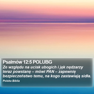 Psalmów 12:5 POLUBG Bible Verse Image
