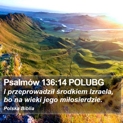 Psalmów 136:14 POLUBG Bible Verse Image