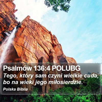 Psalmów 136:4 POLUBG Bible Verse Image
