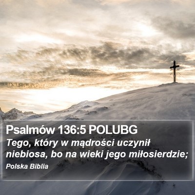 Psalmów 136:5 POLUBG Bible Verse Image