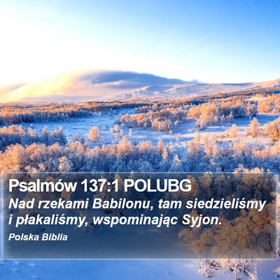 Psalmów 137:1 POLUBG Bible Verse Image