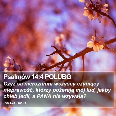 Psalmów 14:4 POLUBG Bible Verse Image