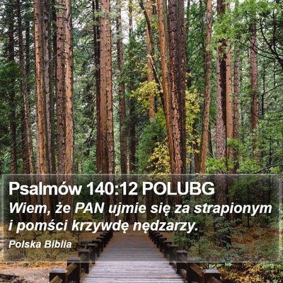 Psalmów 140:12 POLUBG Bible Verse Image