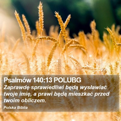 Psalmów 140:13 POLUBG Bible Verse Image
